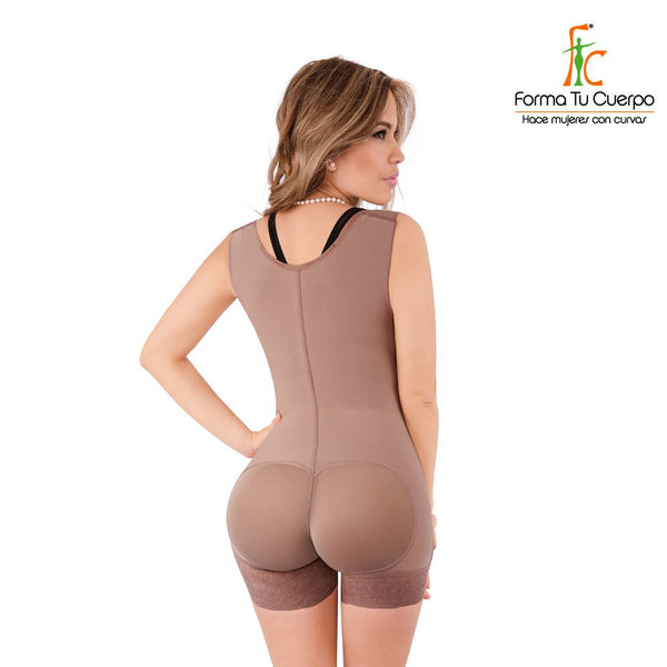 FAJA COLOMBIANA SHORT BODYSUITE , CENTRAL HOOKS WITH BUTT LIFTER (Ref. P-013 )