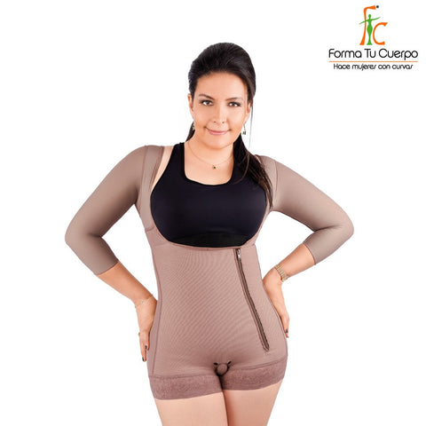 Panty Body Shaper with zipper and sleeves , butt lifter (Ref. P-005)