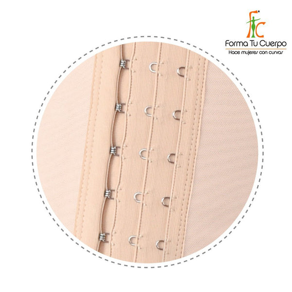 Waist Trainer 3 Hooks, Colombian Fajas (Ref. O-061)